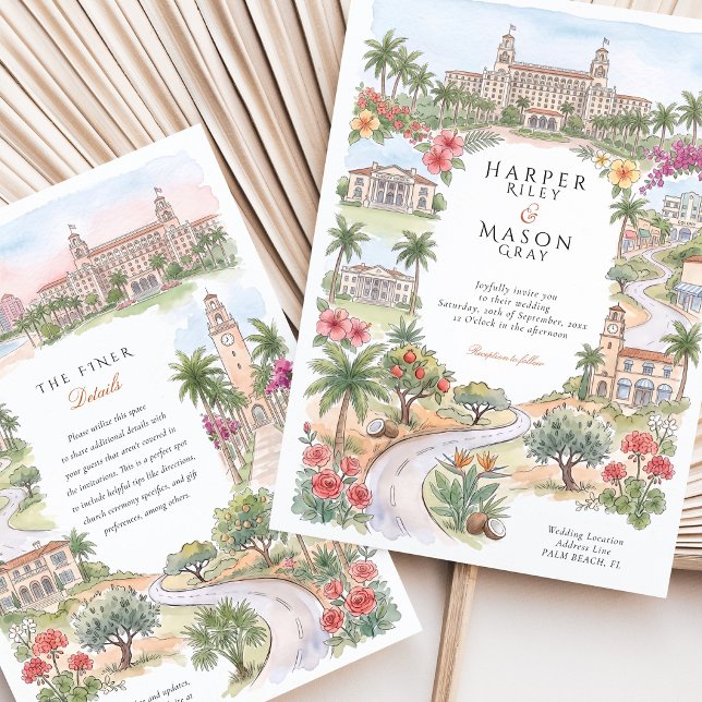 Palm Beach Florida The Breakers Flagler Wedding Invitation (Creator Uploaded)