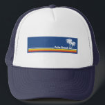 Palm Beach Florida Trucker Hat<br><div class="desc">Whether you're window shopping along Worth Avenue, practicing your swing at one of the area's world-class golf courses or lounging on sparking white sands, Palm Beach Florida has something to offer every type of traveller. This glitzy resort town, located about 70 miles north of Miami, is filled to the brim...</div>