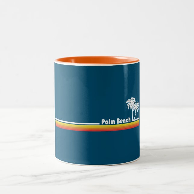 Palm Beach Florida Two-Tone Coffee Mug (Center)