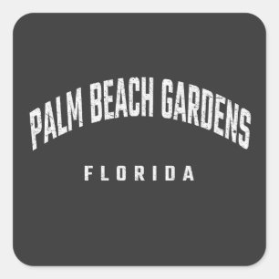 Palm Beach Gardens Florida FL Square Sticker