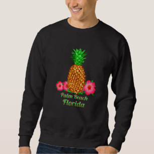 Palm Beach Gardens Florida Pineapple Floral Sweatshirt