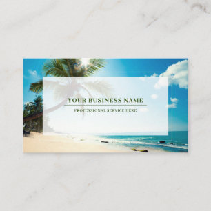 Palm Beach House Rental Travel Agent Spa Boutique Business Card