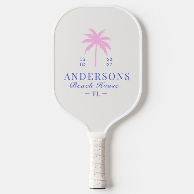 Palm | Beach House |  Social Club Aesthetic,  Pickleball Paddle (Front)