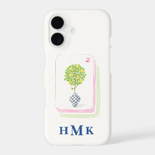 Palm Beach Mahjong Tile   Custom Monogram 