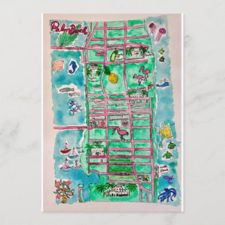 Palm Beach Map Card