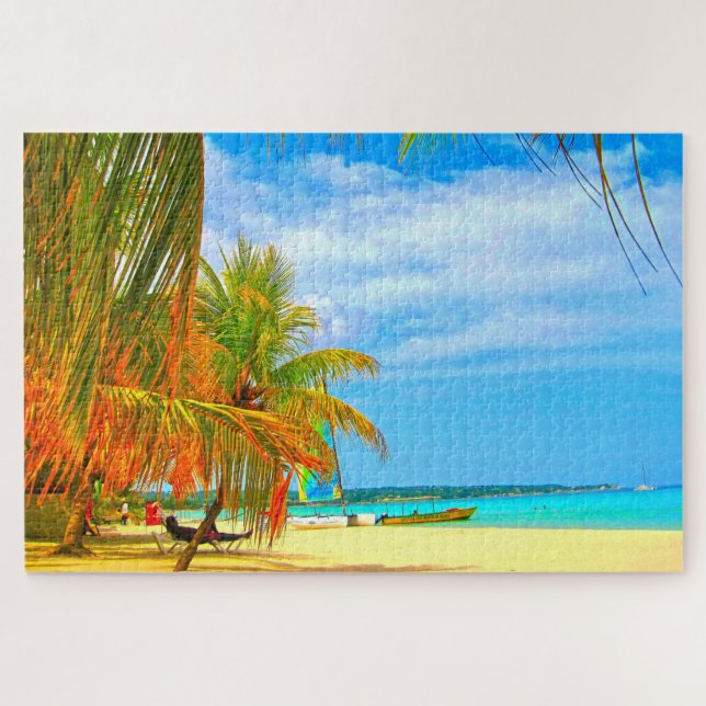 Palm Beach Montego Bay Jamaica. Jigsaw Puzzle (Horizontal)