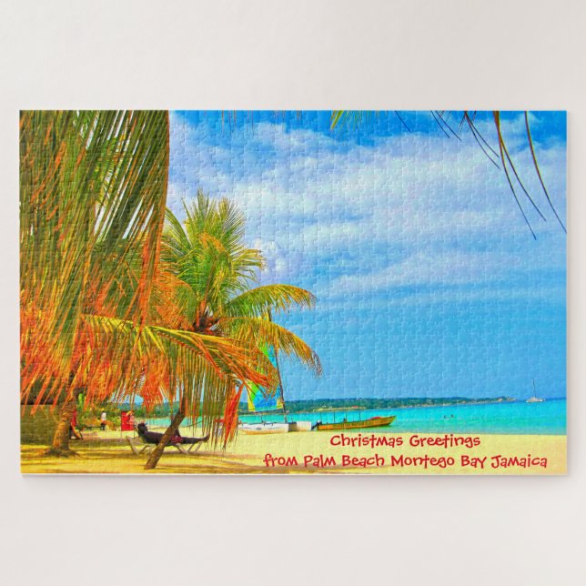 Palm Beach Montego Bay Jamaica. Jigsaw Puzzle (Horizontal)