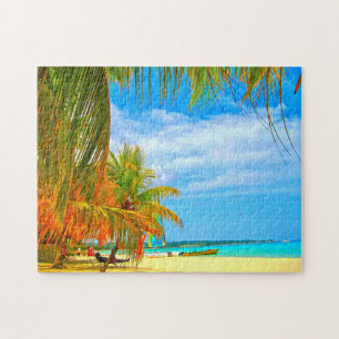 Palm Beach Montego Bay Jamaica. Jigsaw Puzzle