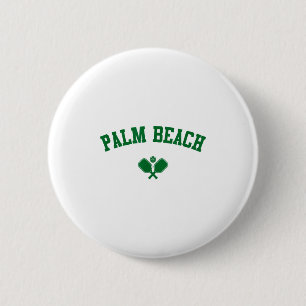 Palm beach pickleball green  6 cm round badge