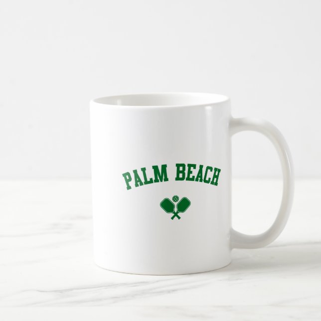 Palm beach pickleball green  coffee mug (Right)