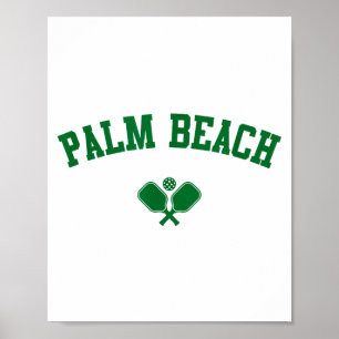 Palm beach pickleball green poster