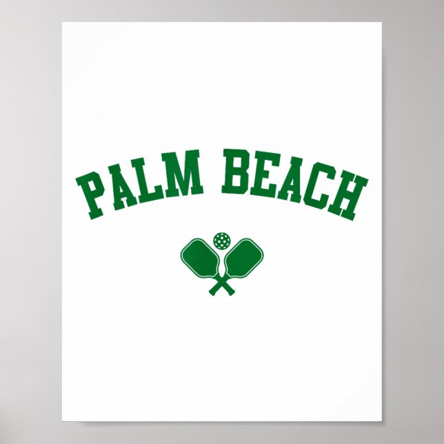 Palm beach pickleball green  poster (Front)