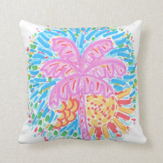 Palm Beach Pink Banana Tree Cushion