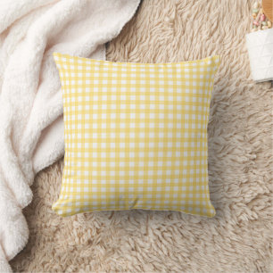 Palm Beach Preppy Gingham Throw Pillow   Colourful