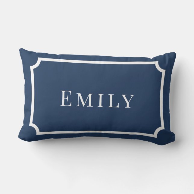 Palm Beach Preppy Personalised Name Throw Pillow  (Back)