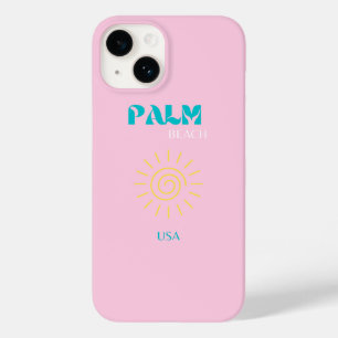 Palm Beach, Preppy, Preppy Art, Pink Case-Mate iPhone 14 Case