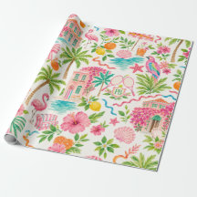 Palm Beach Preppy Wrapping Paper