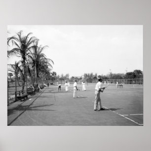 Palm Beach Tennis, 1900 Poster
