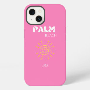 Palm Beach, Travel Art, Preppy, Pink iPhone 13 Case