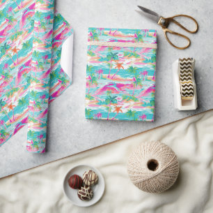 Palm Beach Tropical Island Wrapping Paper