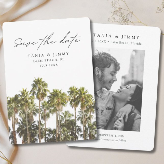 Palm Beach Wedding Florida Save the Date Invitation (Palm Beach Wedding Florida Save the Date Invitation
)