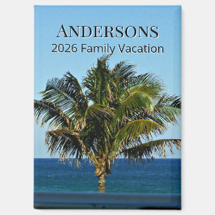 Palm Breeze Shoreline Family Name & Trip Year Magnet