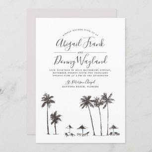 Palm Breeze   Wedding Celebration Invitation