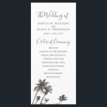 Palm Breeze | Wedding Program White<br><div class="desc">Add your details to create a unique and classy yet modern wedding program card in a palm breeze style.
This design features a vintage nautical seahorse illustration followed by your details underneath it.
  All elements of this item are adjustable by using the customisation function.</div>