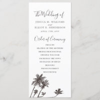 Palm Breeze | Wedding Program White