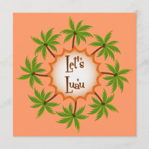 Palm Circle Luau Invitation