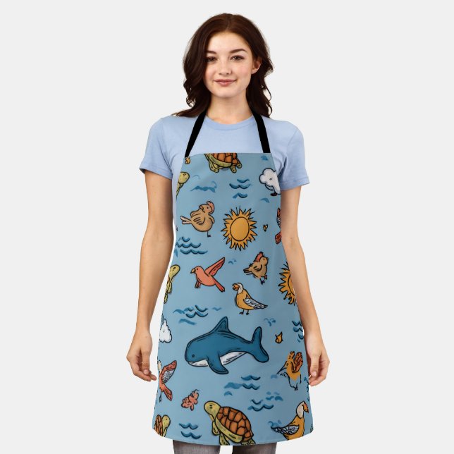 Palm Coast All-Over Print Apron Gift (Worn)