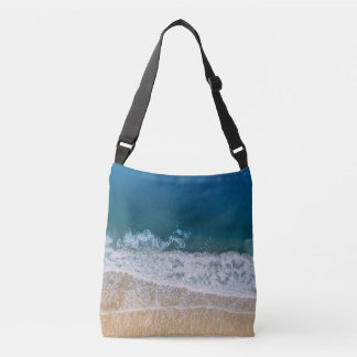 Palm Coast Turquoise Blue Sea Florida Sandy Beach Crossbody Bag