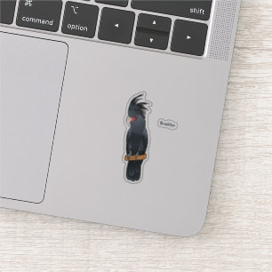 Palm cockatoo bird cartoon illustration 