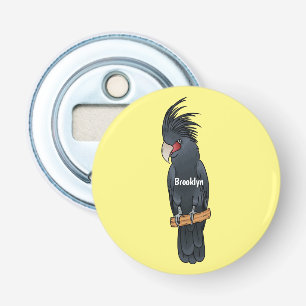 Palm cockatoo bird cartoon illustration  bottle opener