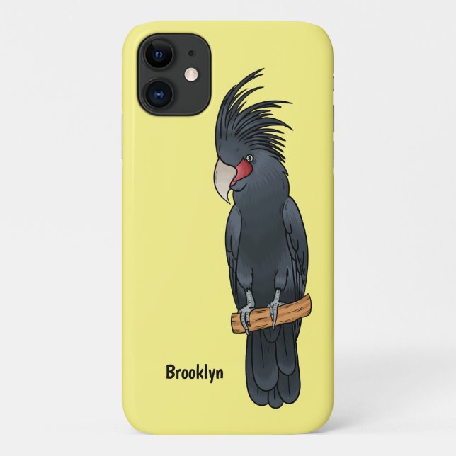 Palm cockatoo bird cartoon illustration  Case-Mate iPhone case (Back)