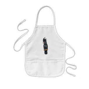 Palm cockatoo bird cartoon illustration kids apron