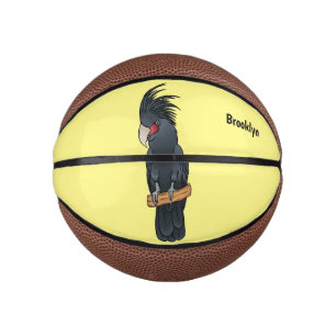 Palm cockatoo bird cartoon illustration mini basketball