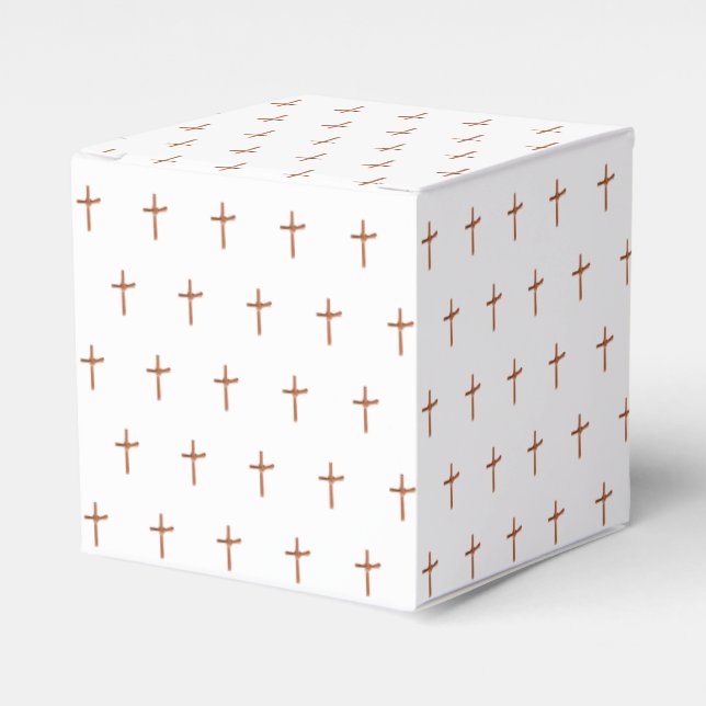 Palm Cross Pattern Favour Box (Front Side)