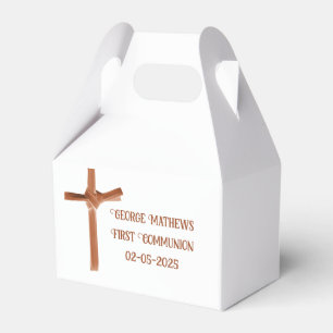 Palm Cross Personalized Favors, Baptism, Communion Favour Box