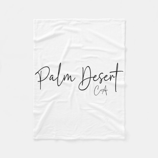 Palm Desert California Ca Retro  Fleece Blanket (Front)