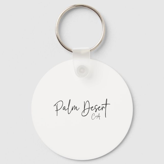Palm Desert California Ca Retro  Key Ring (Front)