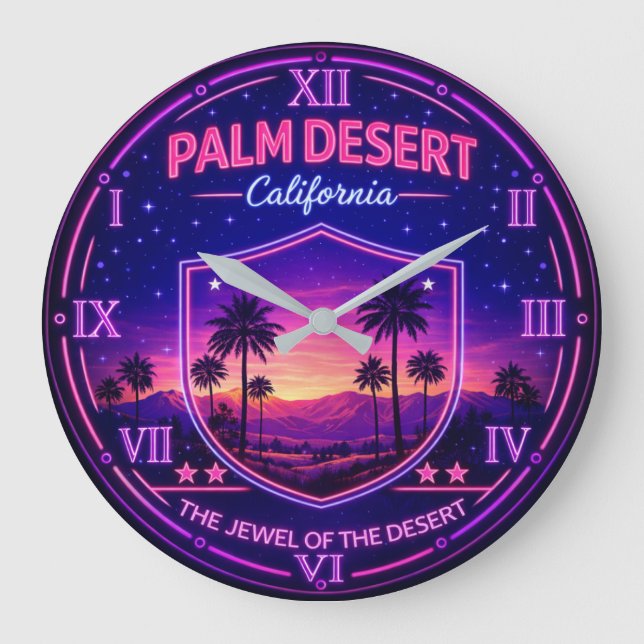 Palm Desert California  Large Clock (Front)