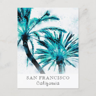 *~* Palm-  Exotic AP25 Personalise Travel Abstract Postcard