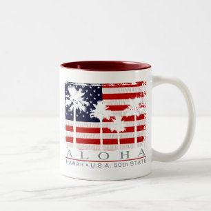 Palm Flag Hawaii Mug