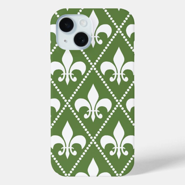 Palm Fleur de Lis Case-Mate iPhone Case (Back)