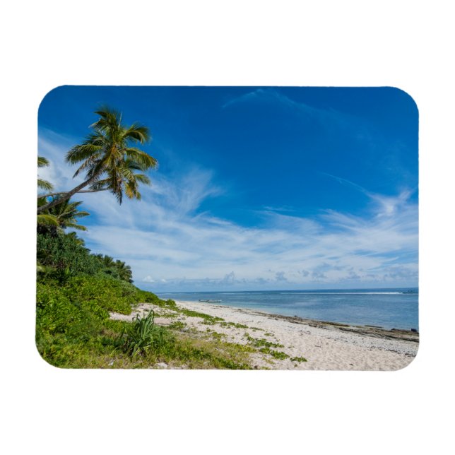 Palm Fringed Kolovai Beach Magnet (Horizontal)