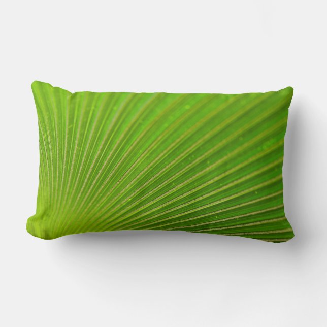 Palm Frond Leaf Lumbar Cushion (Front)