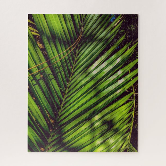 Palm Frond, Pine Needles and Shadows Puzzle (Vertical)