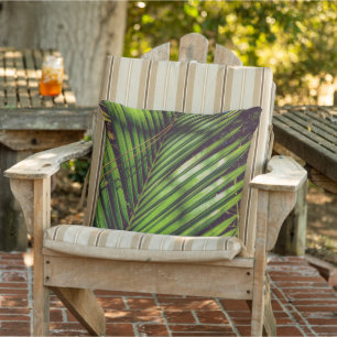 Palm Frond, Pine Needles and Shadows Throw Pillow