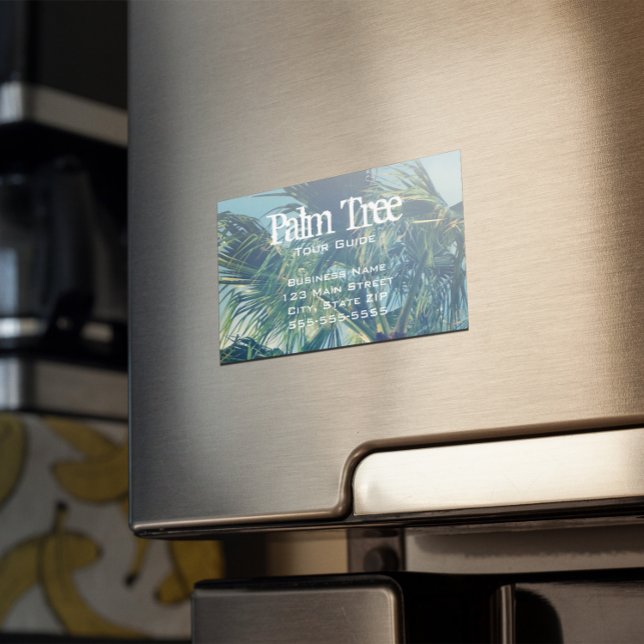 Palm Fronds Magnetic Business Card (Create Your Own Palm Tree Photo Business Card Magnets)